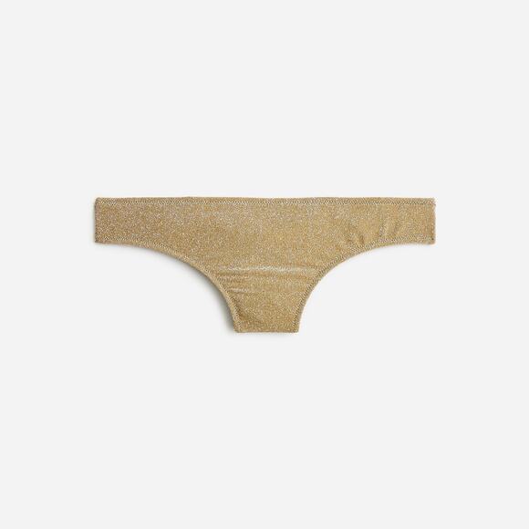 New J. Crew Gold Sparkle Hipster Bikini Swim Bathing Suit Bottom Womens Size XXL - Picture 2 of 8